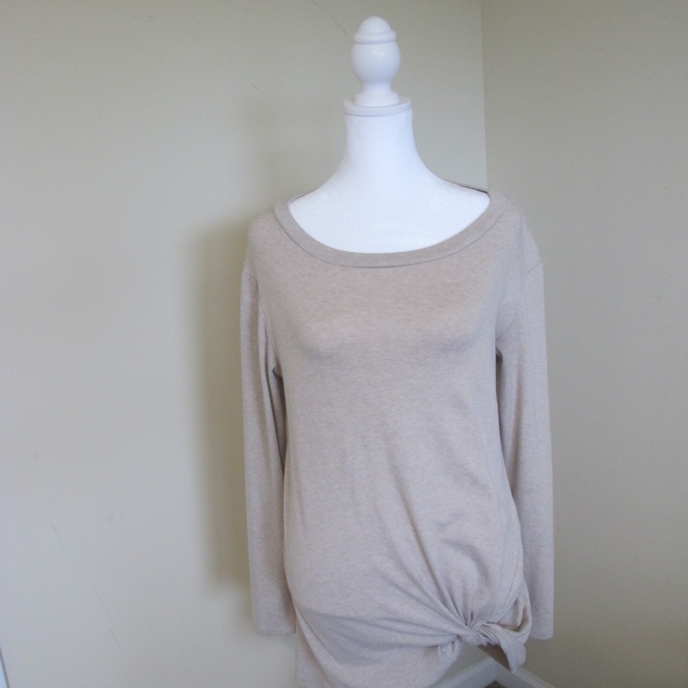 LookbookStore Women's Casual Knot Side Twist Knit Blouse Top Size Small EUC